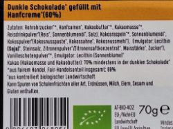 Bild von BIO - Zotter "handgeschöpft" Hanfpraline VEGAN 70g