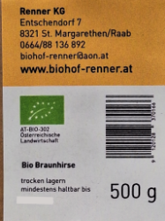 Bild von Braunhirse 0,5 kg 
