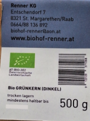 Bild von Grünkern Korn 0,5kg 