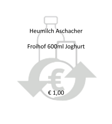 Bild von PFAND - Heumilch Aschacher, Froihof 600ml Joghurt