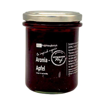 Zeige Details für Fruchtaufstrich Aronia - Apfel Bild von Fruchtaufstrich Aronia - Apfel