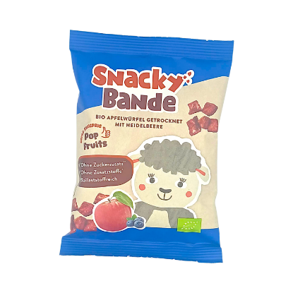 Bild von Snackybande Apfelwürfel mit Heidelbeere