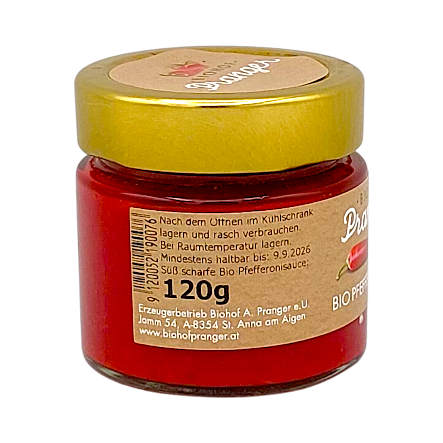 Bionah Hofladen Grottenhof. BIO - Pfefferoni Lava süß-scharfe Glut 120g