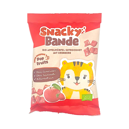 Picture of BIO - Snackybande Apfelwürfel mit Erdbeere