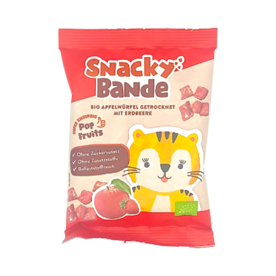 Picture of BIO - Snackybande Apfelwürfel mit Erdbeere